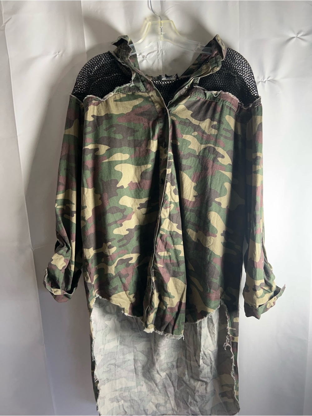 Casual Camo Women's Top - Olive Green